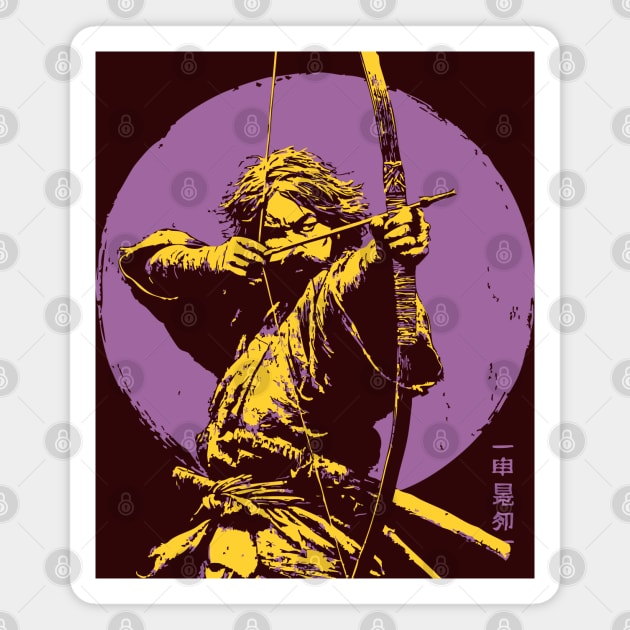 Samurai Archer - Japanese Kyudo Master Magnet by TuncGK